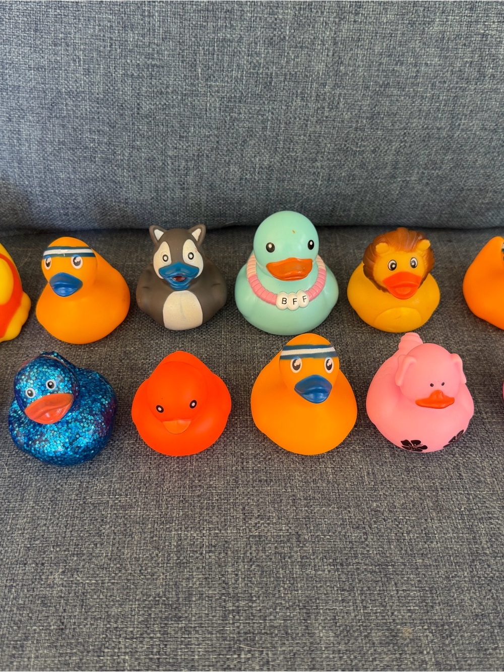 Assorted Kids Rubber Duck Bath Toy - Orange, Pink, Blue, Mint